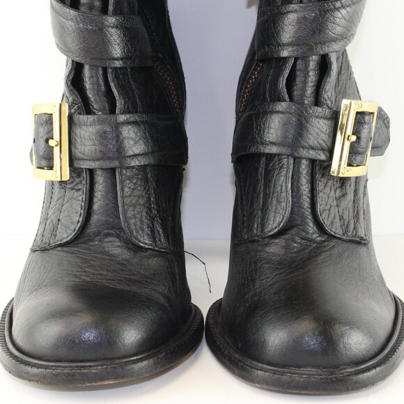 Tory Burch Jaden Buckle Leather Heeled Boots (US 6.5/EU 37) - Picture 7 of 12